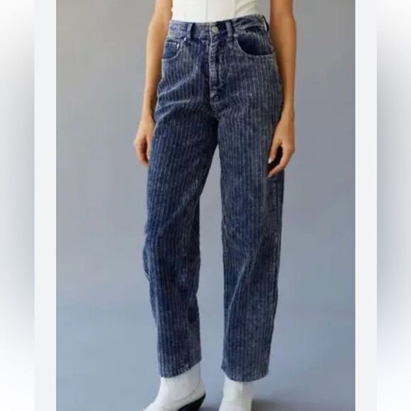 Urban Outfitters BDG High Rise Baggy Corduroy Pant Blue Women’s 26 - Picture 1 of 6
